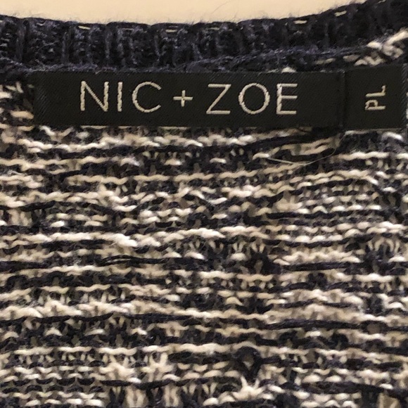 Nic+Zoe ❤️Black& White Knit jacket - Picture 6 of 7